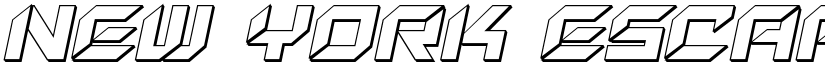 New York Escape 3D Italic Italic font