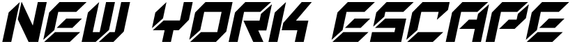 New York Escape Condensed Italic Condensed Italic font