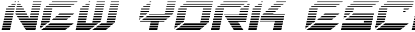 New York Escape Gradient Italic Italic font