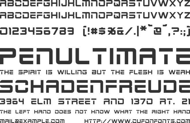 2015 Cruiser font preview