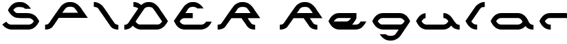 SPIDER Regular font