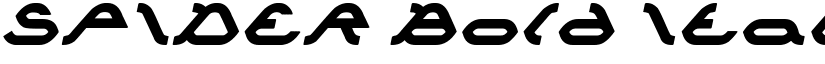 SPIDER Bold Italic font