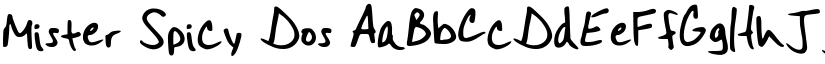Mister Spicy Dos font