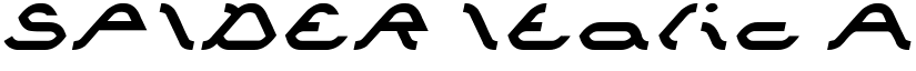 SPIDER Italic font