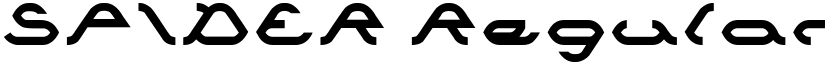 SPIDER Regular font