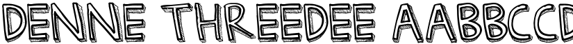 Denne Threedee font