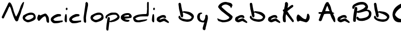 Nonciclopedia by Sabaku font