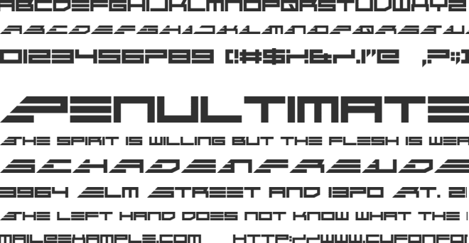 Go Faster font preview