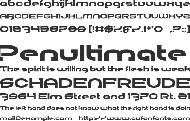Rally Blade font preview