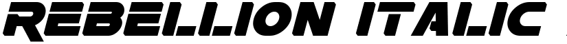 Rebellion Italic font