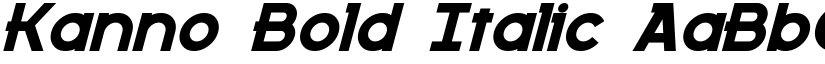 Kanno Bold Italic font