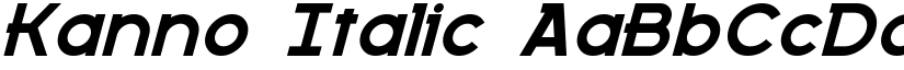 Kanno Italic font