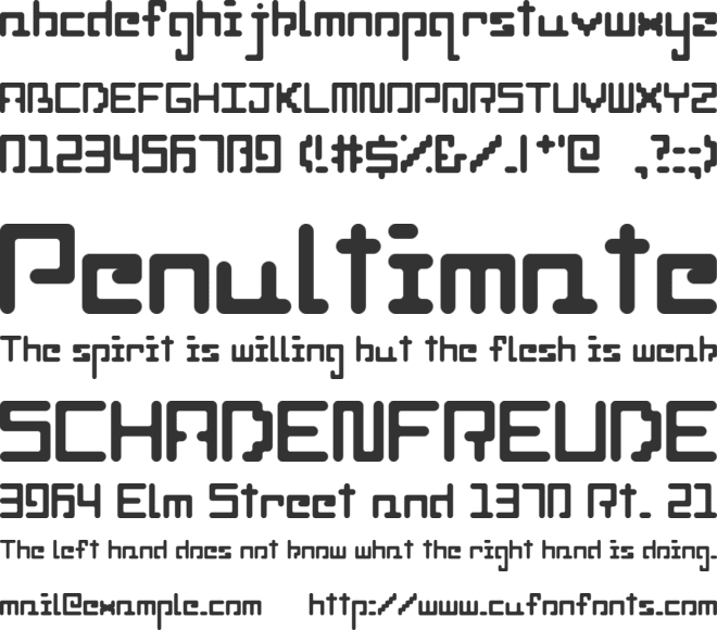 Printable font preview