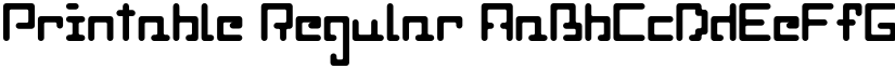 Printable Regular font