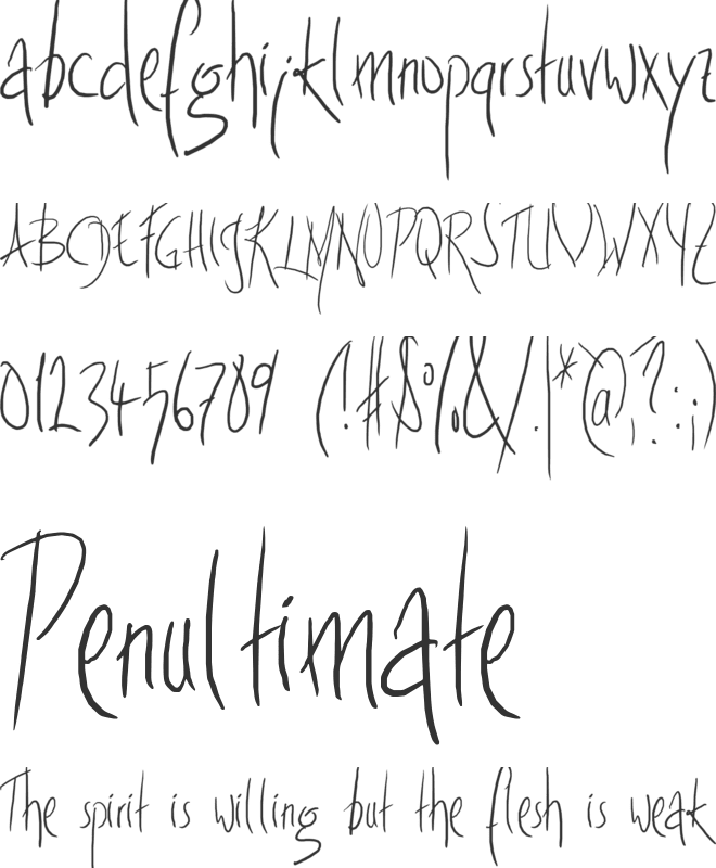 Fright Night font preview