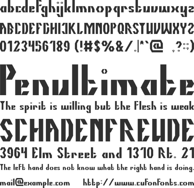The Quick font preview