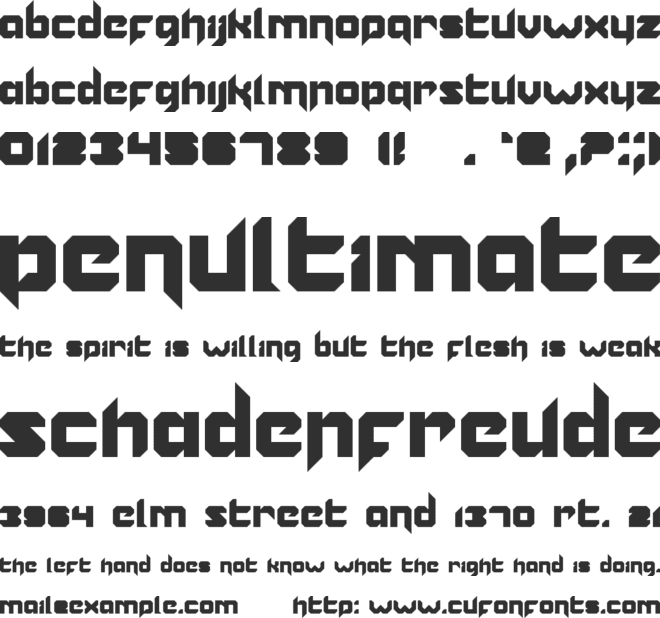 Vannoidyk font preview