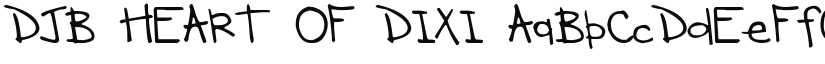 DJB Heart Of Dixi font download