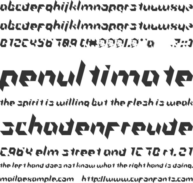 SMPRVL font preview