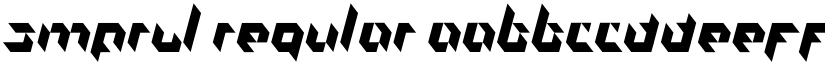 SMPRVL Regular font