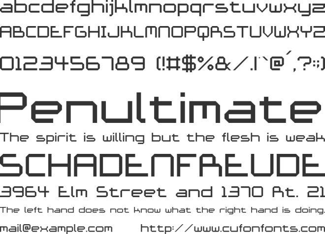 Ace Futurism font preview
