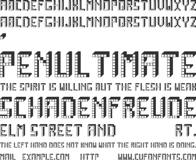 Arcade Boxes font preview