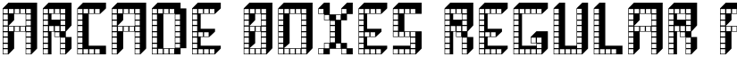 Arcade Boxes Regular font