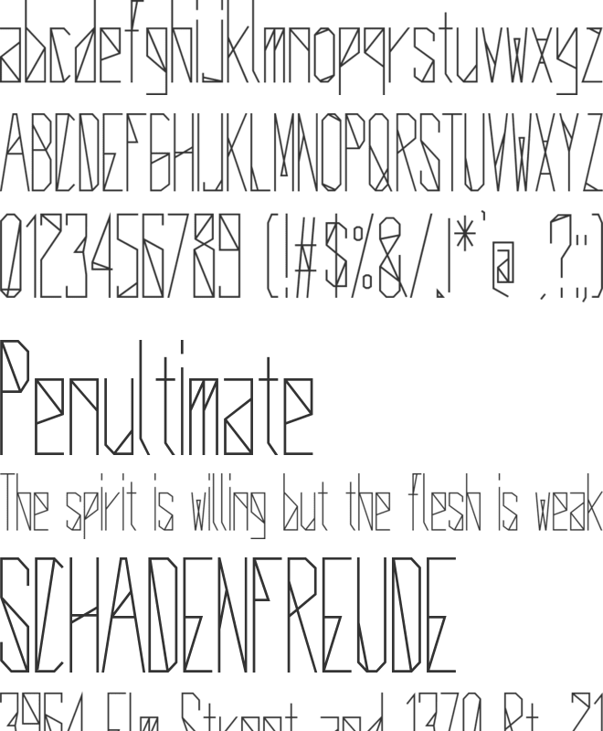 Delta Universe font preview