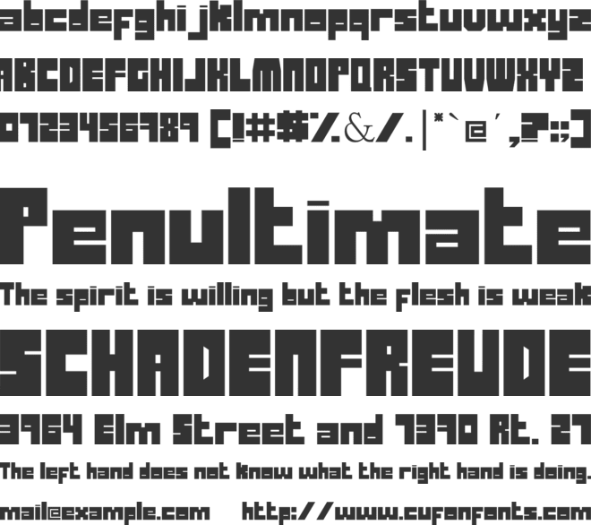 Duck-esa font preview