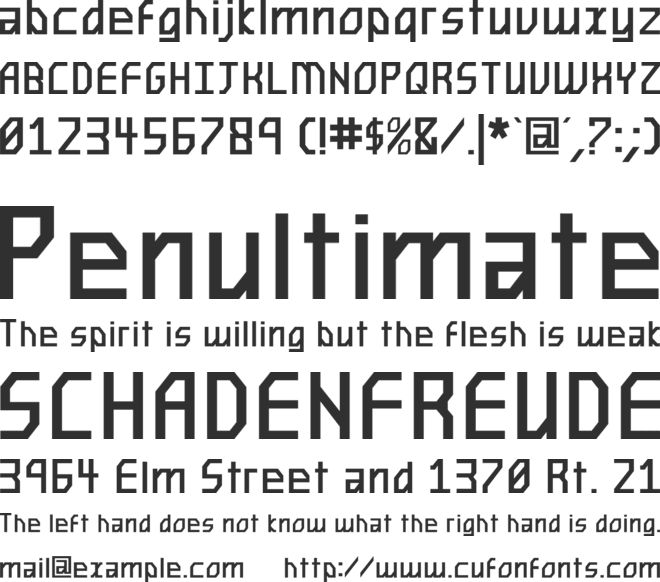 Future n0t Found font preview