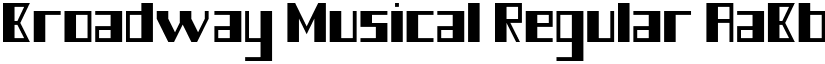 Broadway Musical Regular font