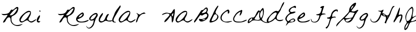 Rai Regular font