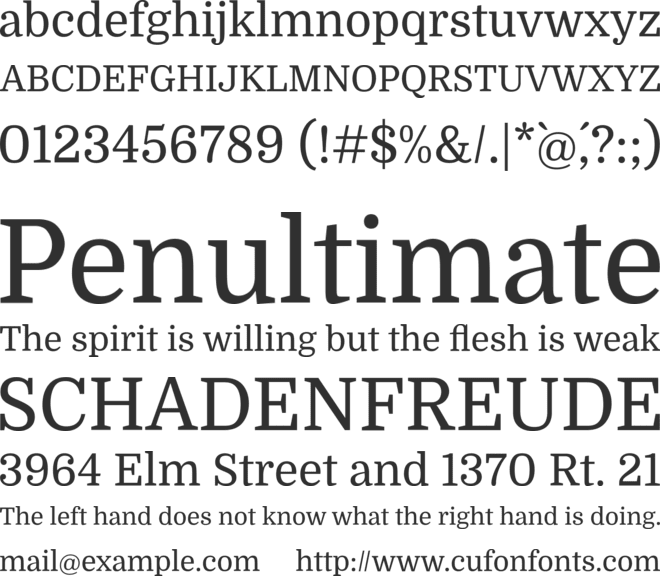 Domine font preview