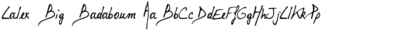 Lalex Big Badaboum font