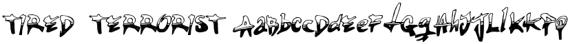 TIRED TERRORIST font