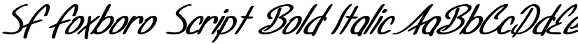 SF Foxboro Script Bold Italic font