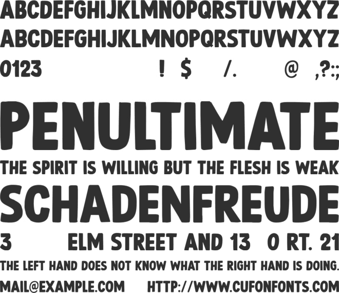Steamed DEMO font preview