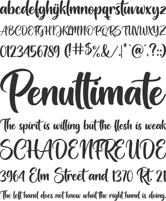 Justicia font preview