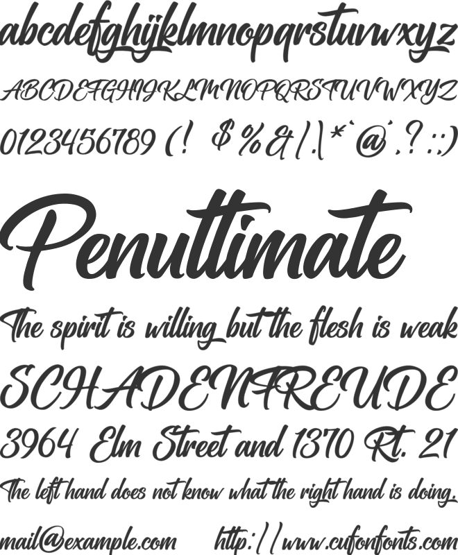 Rockabilly font preview