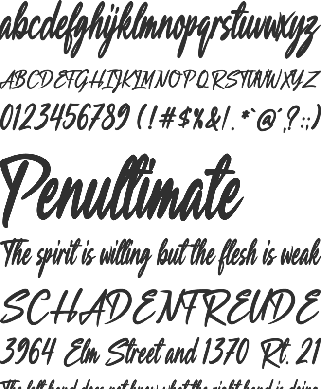 Black Chocolate font preview
