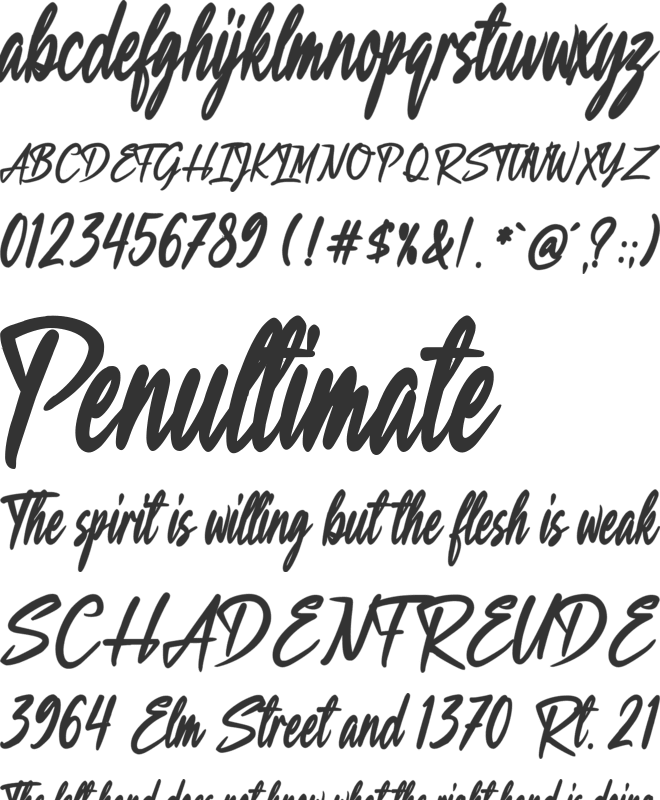 Black Chocolate font preview