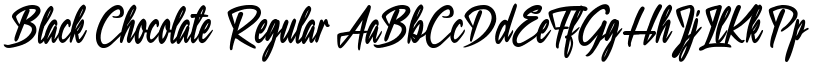 Black Chocolate Regular font