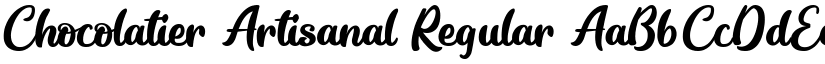 Chocolatier Artisanal Regular font