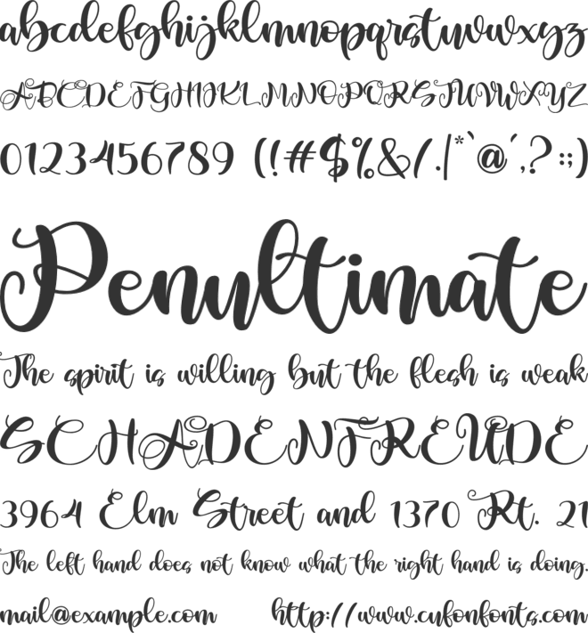 love barlley font preview