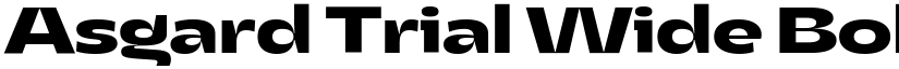 Asgard Trial Wide Bold font