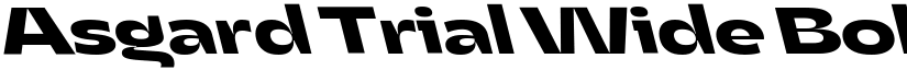 Asgard Trial Wide Bold Backslant font