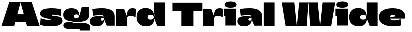 Asgard Trial Wide Fat font