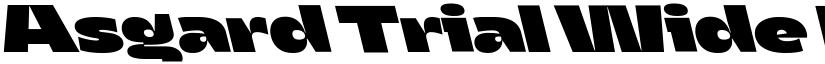 Asgard Trial Wide Fat Backslant font