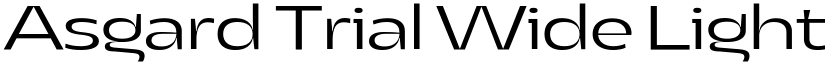 Asgard Trial Wide Light font