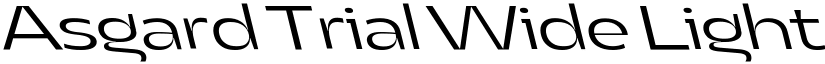 Asgard Trial Wide Light Backslant font